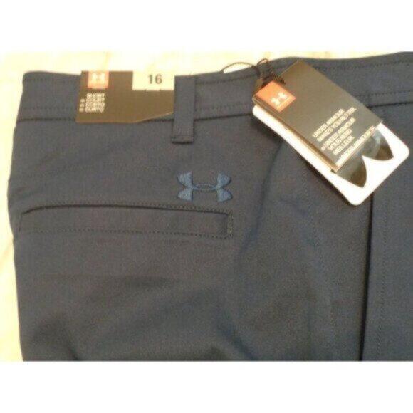 NEW Under Armour boys size 16 Navy Chino Golf Shorts MSRP $60 - Picture 2 of 6